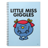 Kleine Miss Giggles | Schwarze Schrift Notizblock (Vorderseite)