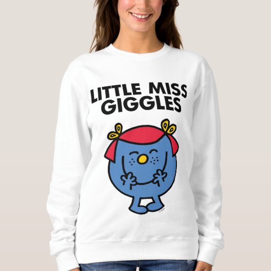 Kleine Miss Giggles | Schwarze Schrift Sweatshirt (Vorderseite)