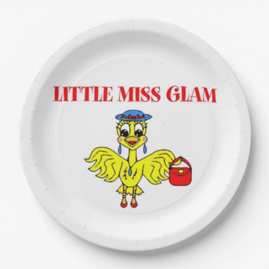 KLEINE MISS GLAM PAPPTELLER (Vorderseite)