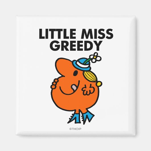 Kleine Miss Greedy leckt sich die Lippen Magnet (Vorne)