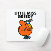 Kleine Miss Greedy leckt sich die Lippen Mousepad (Mit Mouse)