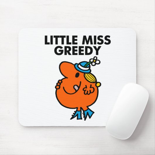 Kleine Miss Greedy leckt sich die Lippen Mousepad (Mit Mouse)