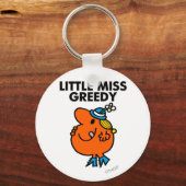 Kleine Miss Greedy leckt sich die Lippen Schlüsselanhänger (Vorderseite)