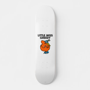Kleine Miss Greedy leckt sich die Lippen Skateboard
