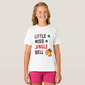 Kleine Miss Jingle Bell // Weihnachtskinder T-Shirt (Vorne ganz)