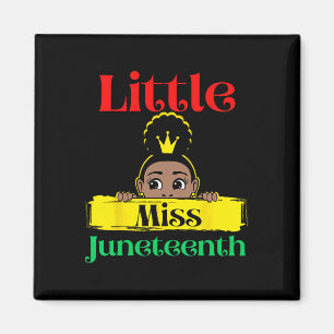 Kleine Miss Juneteenth Kleinkind Girls Schwester B Magnet