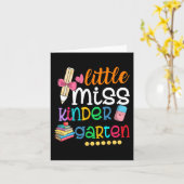 Kleine Miss Kindergarten für Kinder Mädchen zurück Karte (Gelbe Blume)