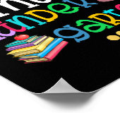 Kleine Miss Kindergarten für Kinder Mädchen zurück Poster (Ecke)