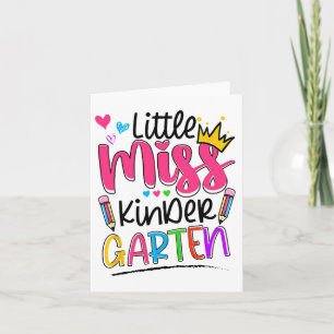 Kleine Miss Kindergarten Shirt Ck to School Kinder Karte