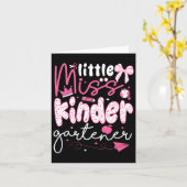 Kleine Miss Kindergartner Coquette zurück zur Schu Karte (Gelbe Blume)