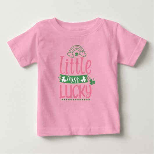 Kleine Miss Lucky Girl St Patrick T - Shirt für Ki (Vorderseite)