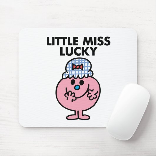 Kleine Miss Lucky versteckt ihren Mund Mousepad (Mit Mouse)