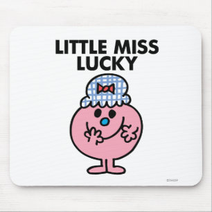 Kleine Miss Lucky versteckt ihren Mund Mousepad