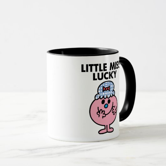 Kleine Miss Lucky versteckt ihren Mund Tasse (VorderseiteRechts)