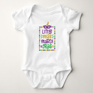 KLEINE MISS MARDI GRAS EIN STÜCK OUTFIT BABY STRAMPLER