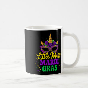 Kleine Miss Mardi Gras Einhorn Maske für Mädchen u Kaffeetasse