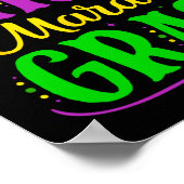 Kleine Miss Mardi Gras Jester Outfit Mädchen Kinde Poster (Ecke)