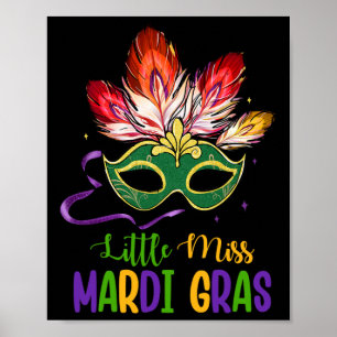 Kleine Miss Mardi Gras Mardi Gras Maske Kinder Tod Poster