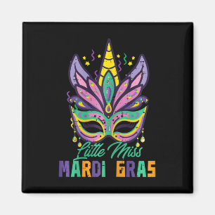 Kleine Miss Mardi Gras Unicorn Maske Kleinkind Gir Magnet