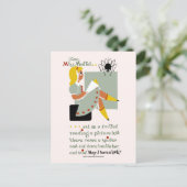 Kleine Miss Muffet. 1940 Werbeaktion-Poster lesen Postkarte (Stehend Vorderseite)