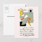 Kleine Miss Muffet. 1940 Werbeaktion-Poster lesen Postkarte (Vorne/Hinten)
