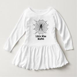 Kleine Miss Muffet schwarze Spinne in Web-Kindern Baby T-shirt