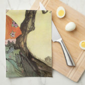 Kleine Miss Muffet & Spider, Vintage Muttergoose Handtuch (Viertel Falte)