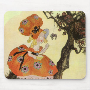 Kleine Miss Muffet & Spider, Vintage Muttergoose Mousepad