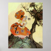 Kleine Miss Muffet & Spider, Vintage Muttergoose Poster (Vorne)