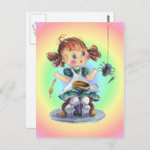 KLEINE MISS MUFFET VON SHARON SHARPE POSTKARTE (Vorne/Hinten)