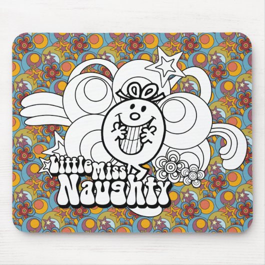 Kleine Miss Naughty mit feinem Hintergrund Mousepad (Vorne)