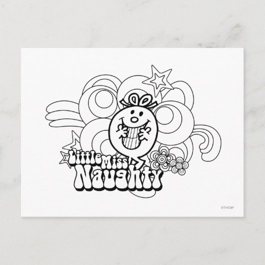 Kleine Miss Naughty mit feinem Hintergrund Postkarte (Vorderseite)