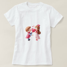 Kleine Miss niedlich Superhelden Liebe Valentinsta T-Shirt