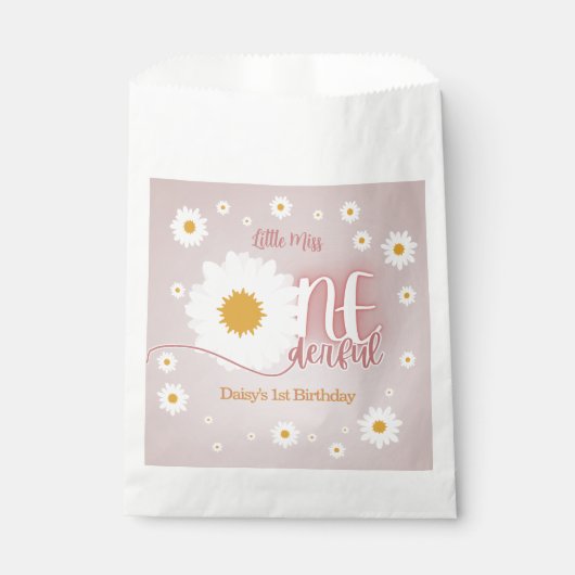 Kleine Miss Onederful 1. Geburtstag Geschenktütchen (Vorderseite)