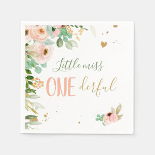 Kleine Miss Onederful 1. Geburtstagskind Serviette