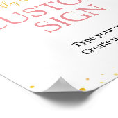 Kleine Miss ONEderful Birthday Custom Table Sign Poster (Ecke)