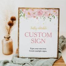 Kleine Miss ONEderful Birthday Custom Table Sign