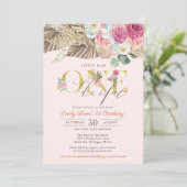 Kleine Miss ONEderful Boho Floral Erster Geburtsta Einladung (Stehend Vorderseite)