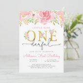 Kleine Miss ONEderful Einladung zum ersten Geburts (Stehend Vorderseite)