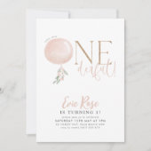 Kleine Miss ONEderful Girl 1. Geburtstag Einladung (Vorderseite)