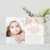 Kleine Miss ONEderful Girl 1. Geburtstag Einladung (Stehend Vorderseite)