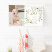 Kleine Miss ONEderful Girl Erster Geburtstag Foto Banner (Insitu)