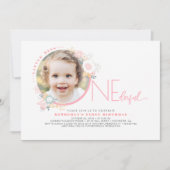 Kleine Miss ONEderful Niedlich 1. Geburtstag Foto Einladung (Vorderseite)