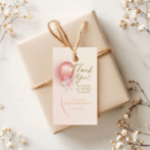 Kleine Miss ONEderful Pink Ballon Floral Geburtsta Geschenkanhänger