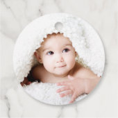 Kleine Miss ONEderful Roses Erster Geburtstag Geschenkanhänger (Rückseite)