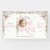 Kleine Miss Onederful, Wildblume 1. Geburtstag Banner (Horizontal)