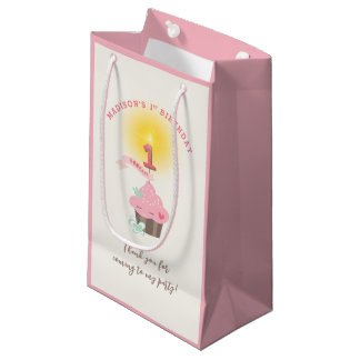 Kleine Miss Pink Cupcake Girl's 1. Geburtstag Part Geschenktüte