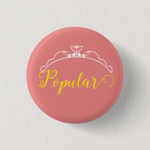 Kleine Miss Popular Personalisiert Crown Button