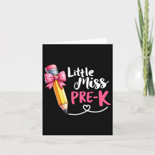 Kleine Miss Pre-k Shirt zurück in den Schulvorschu Karte