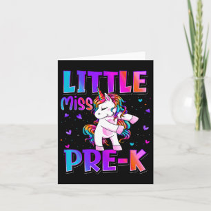 Kleine Miss Pre-k Unicorn Ck zu Schulmädchen Karte